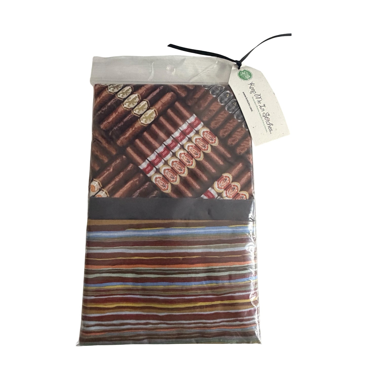 Keeps Me In Stitches Cigar Print 20 Minute Pillowcase Sewing Kit Fabric Bundle