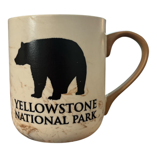 Yellowstone National Park Souvenir Mug | Bear Silhouette | 4.25” Tall Ceramic Cup