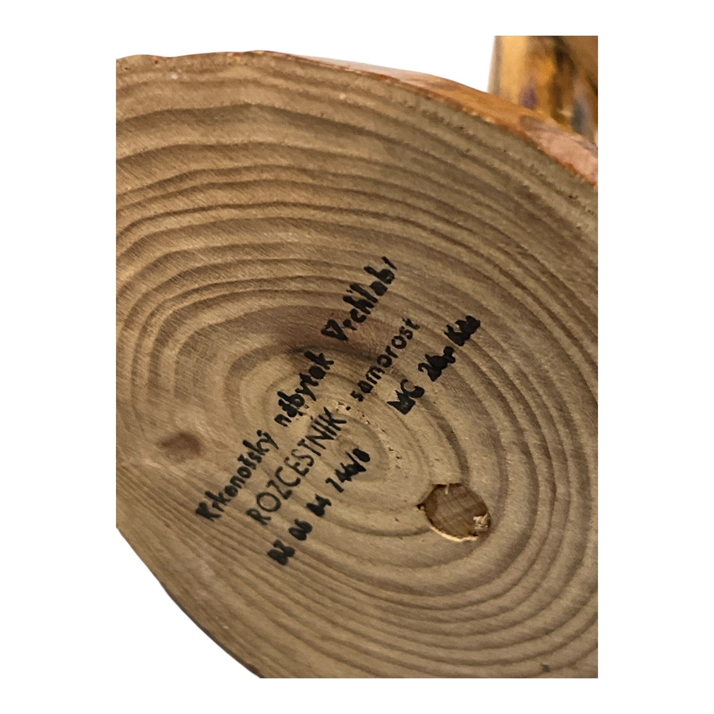 Vintage Czech Krkonoše Wooden Signpost Souvenir “Rozcestník” Vrchlabí Folk Art