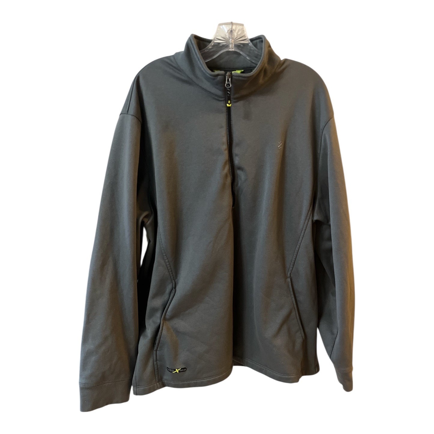 IZOD XFG 1/4 Zip Pullover Mens XL Gray Performance Stretch Jacket Lightweight