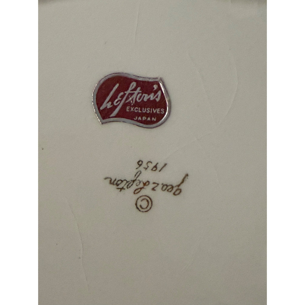 1956 Geo Z Lefton Japan Cream Gold Wheat Porcelain Lidded Trinket Box