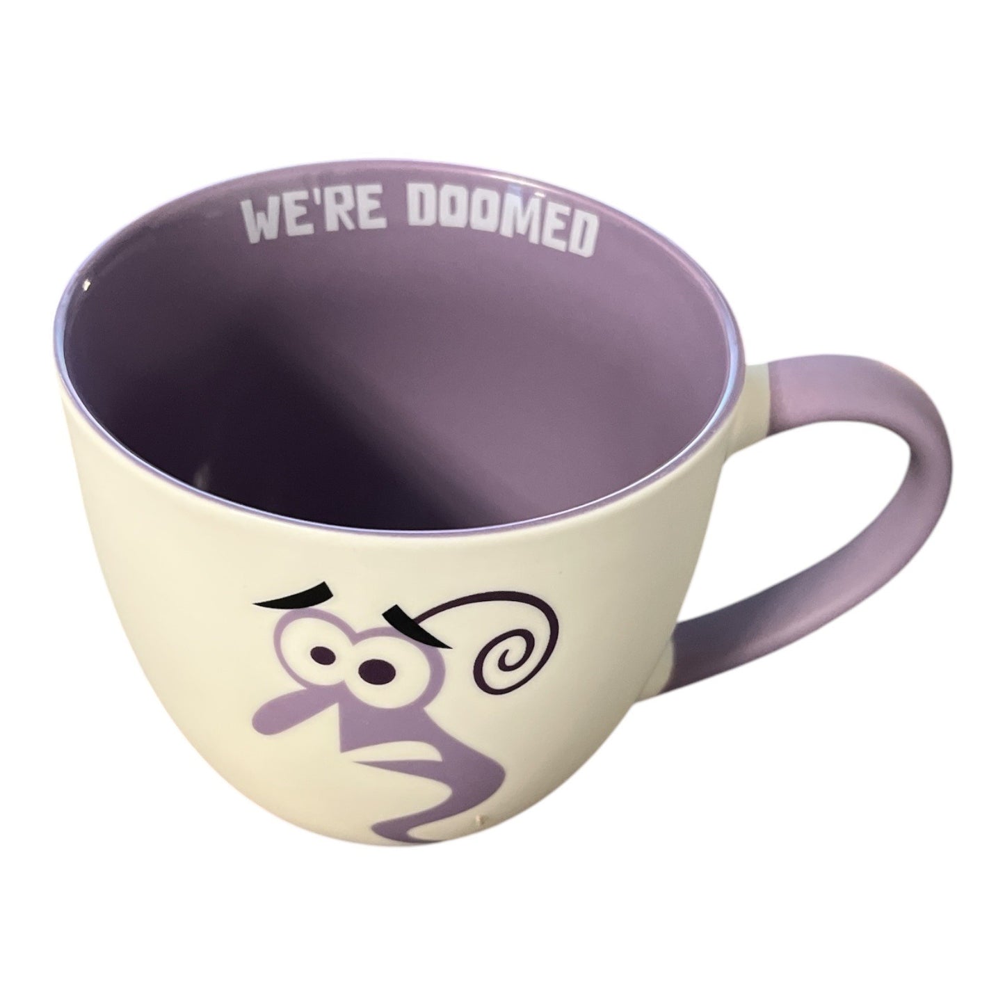 Disney Pixar Inside Out 2 Anxiety Character Mug “We’re Doomed” Purple Ceramic Cup