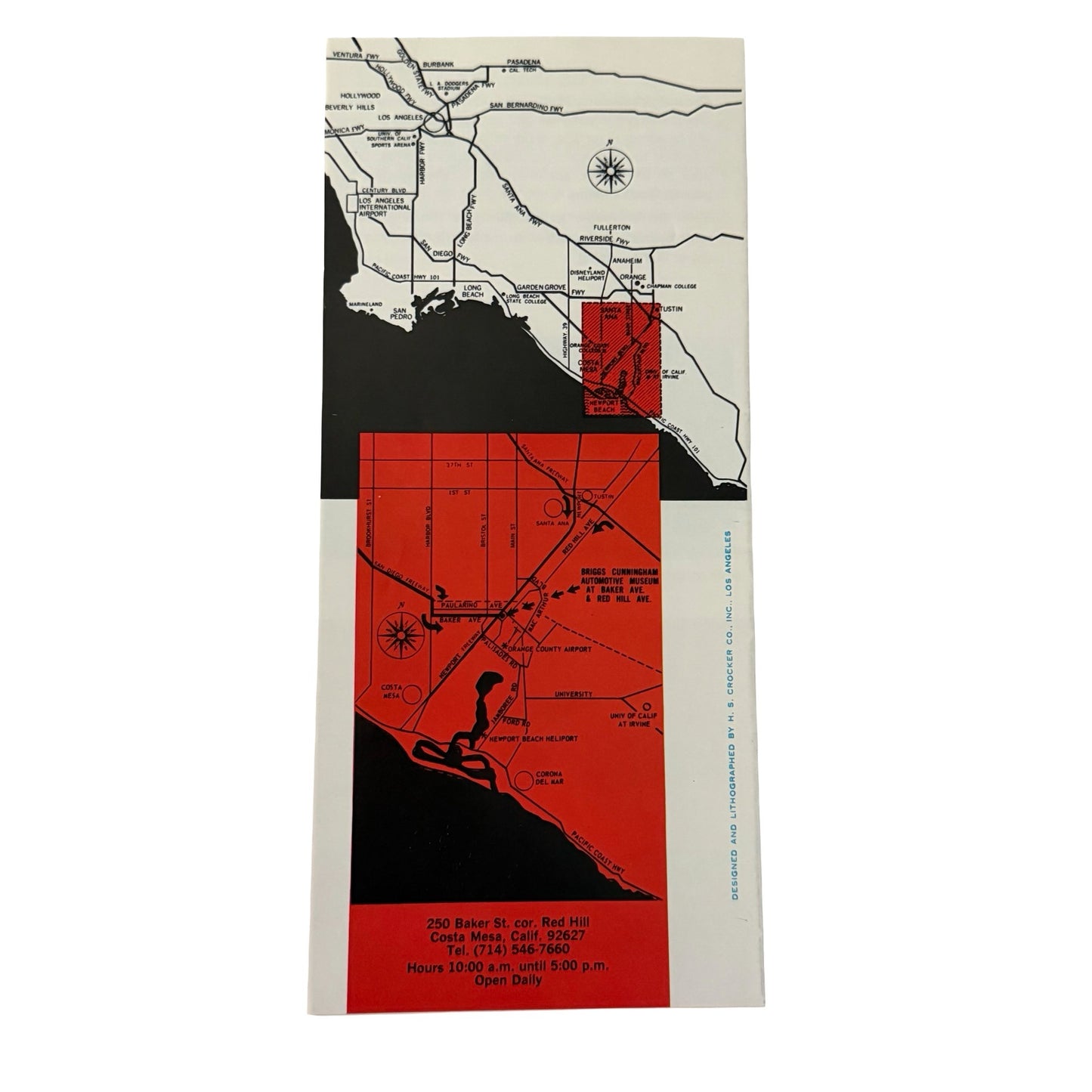 Vintage Briggs Cunningham Automotive Museum Brochure Costa Mesa California Classic Cars