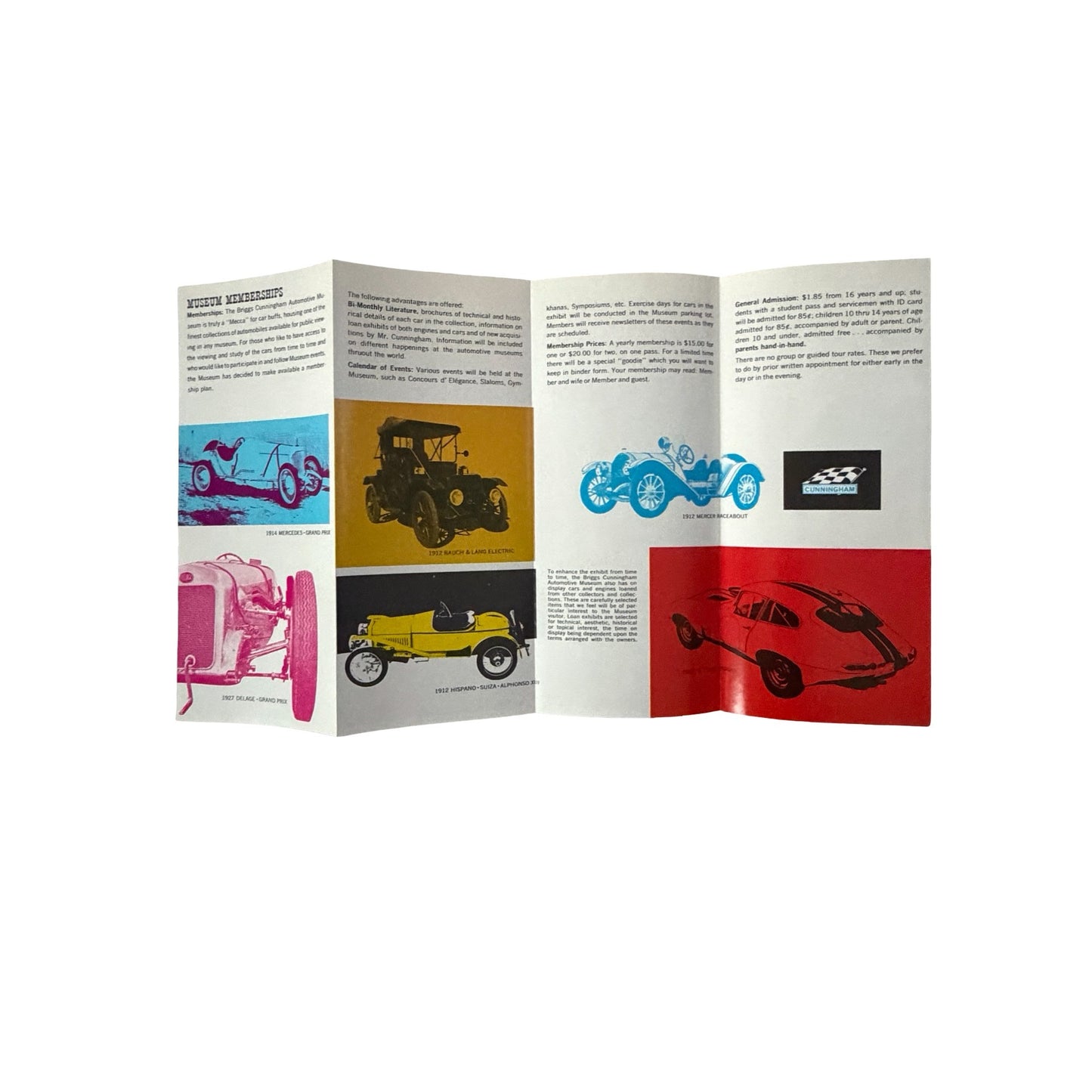 Vintage Briggs Cunningham Automotive Museum Brochure Costa Mesa California Classic Cars