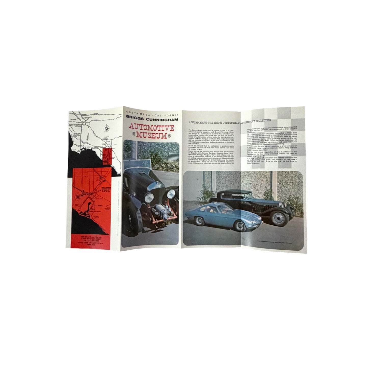 Vintage Briggs Cunningham Automotive Museum Brochure Costa Mesa California Classic Cars