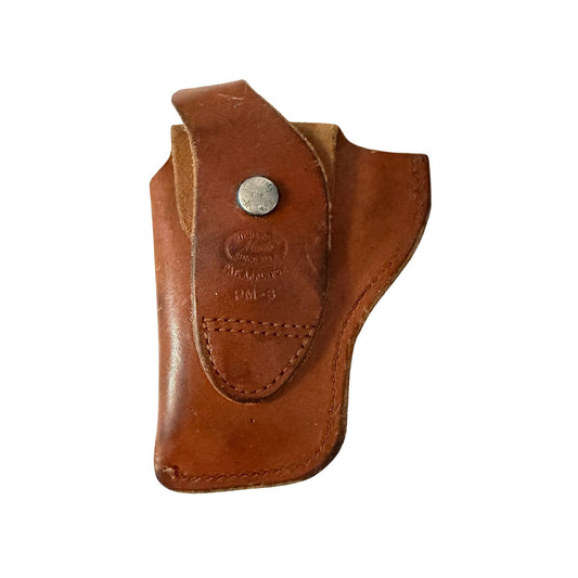 Bucheimer PM-3 Brown Leather Belt Holster Snap Closure St. Louis MO USA