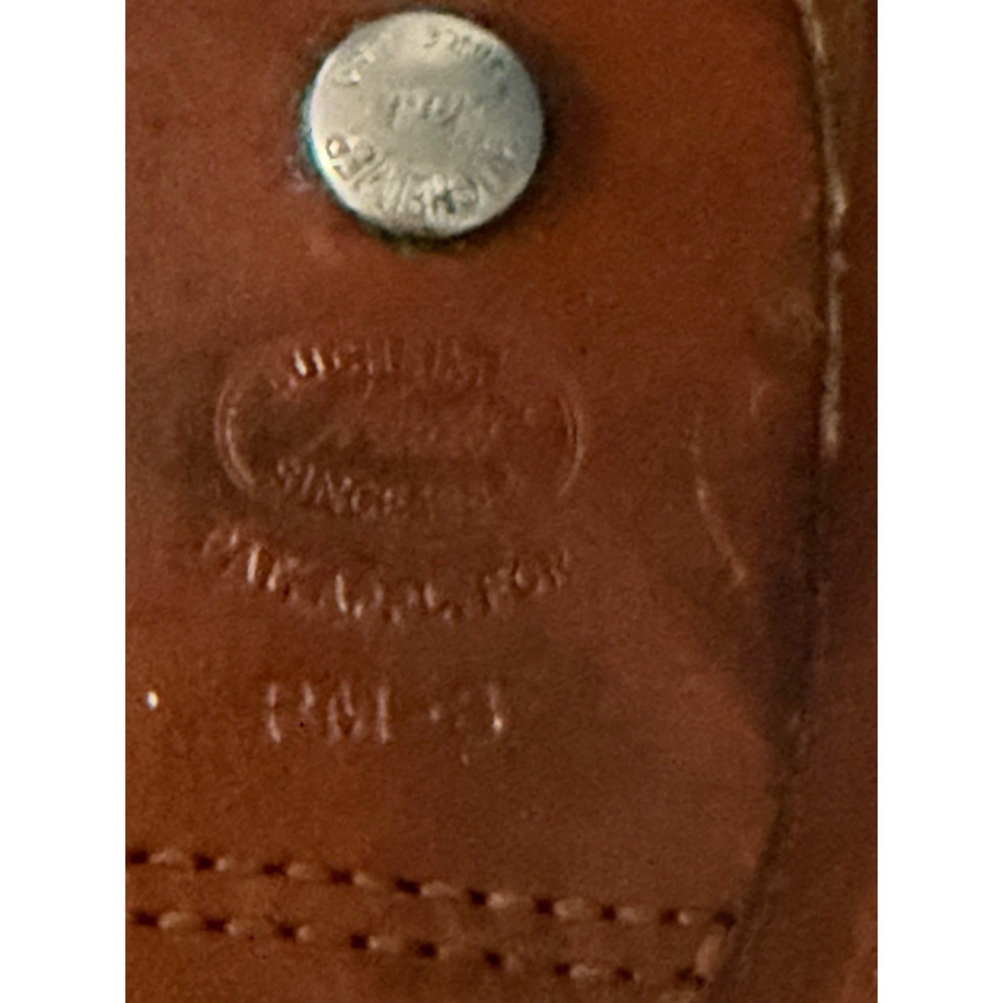 Bucheimer PM-3 Brown Leather Belt Holster Snap Closure St. Louis MO USA