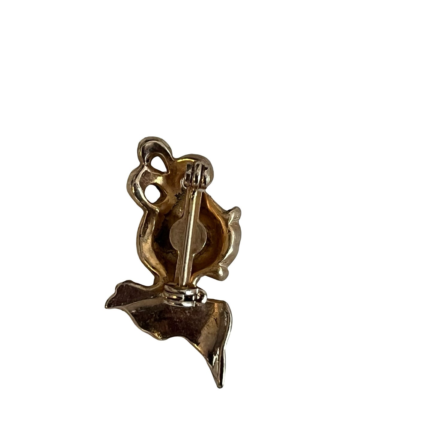 Vintage Knight Helmet Brooch Gold Tone Rhinestone Medieval Armor Pin