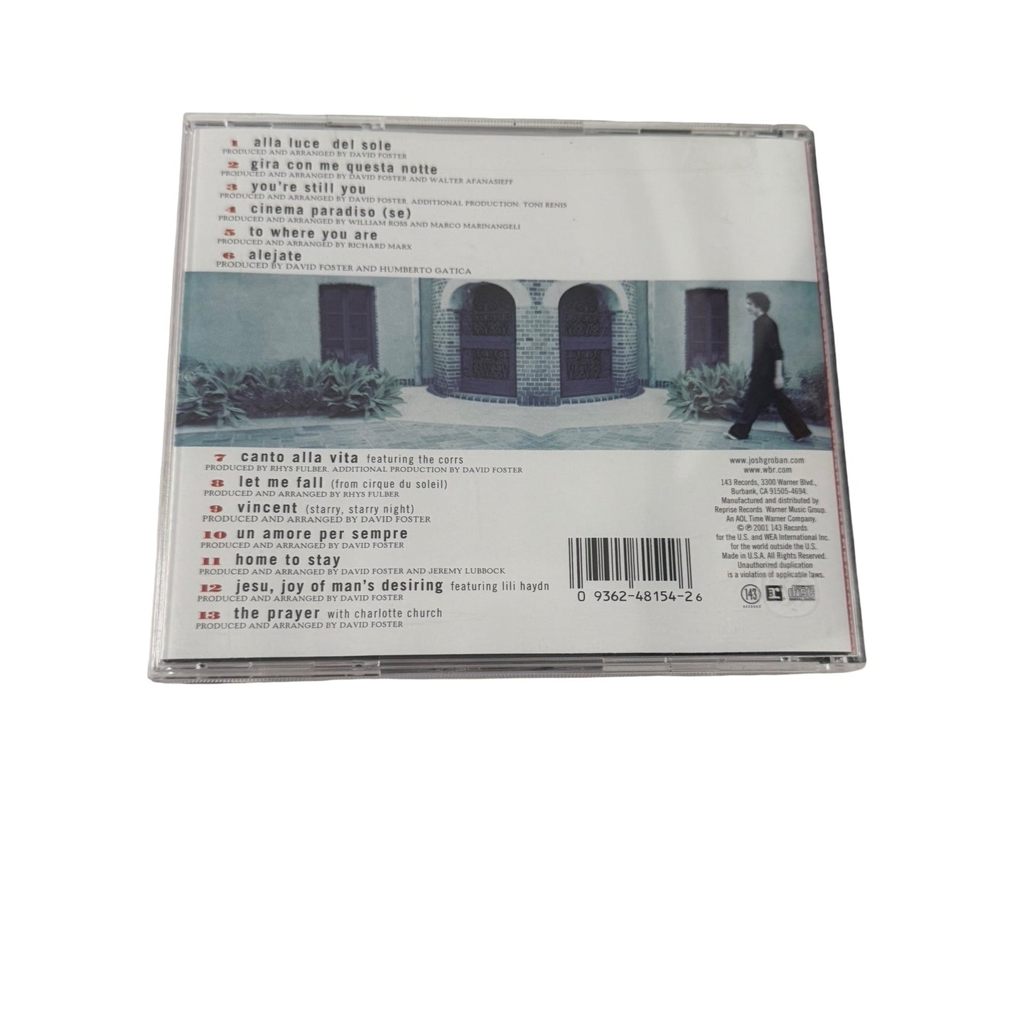 Josh Groban Self-Titled CD 2001 Reprise Records David Foster The Prayer Charlotte Church