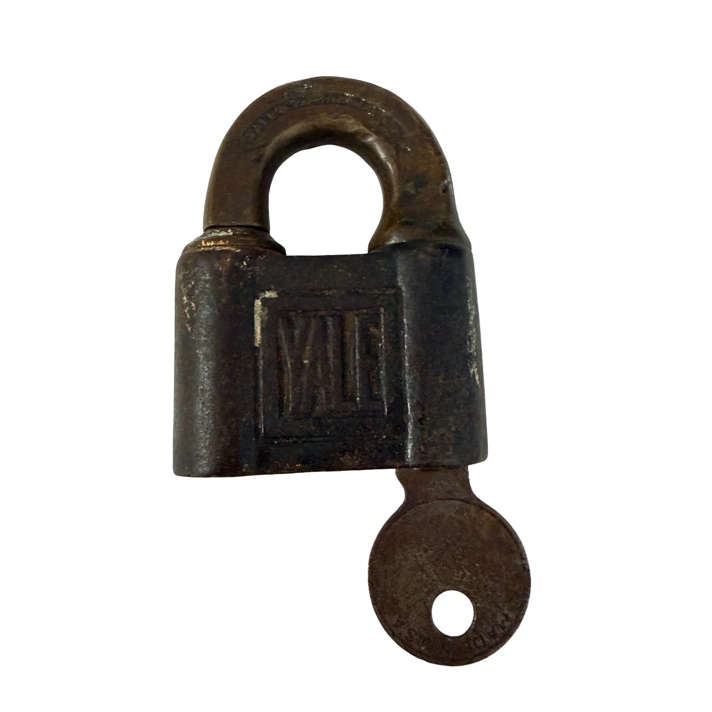 Vintage Yale & Towne Mfg Co Padlock Stamford Conn CT Brass Steel Lock with Original Key
