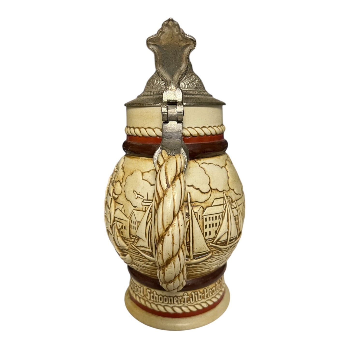 Vintage Avon Collectors Beer Stein with Pewter Lid – Nautical Ship Design