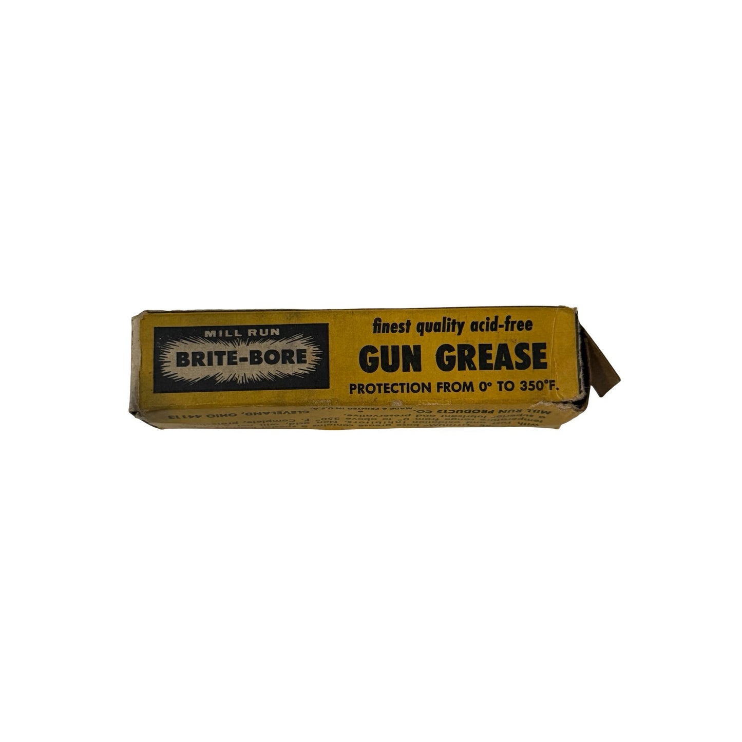 Vintage 1960s Mill Run Brite-Bore Gun Grease 2 Tubes Original Box Cleveland Ohio