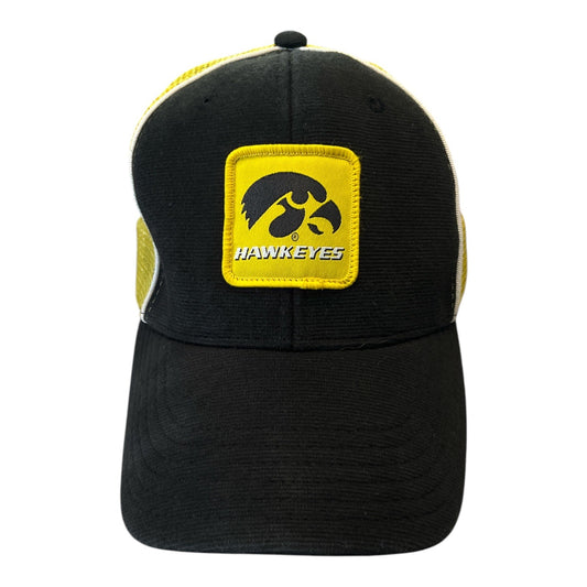Iowa Hawkeyes Black & Yellow Trucker Mesh Snapback Hat Adjustable Cap