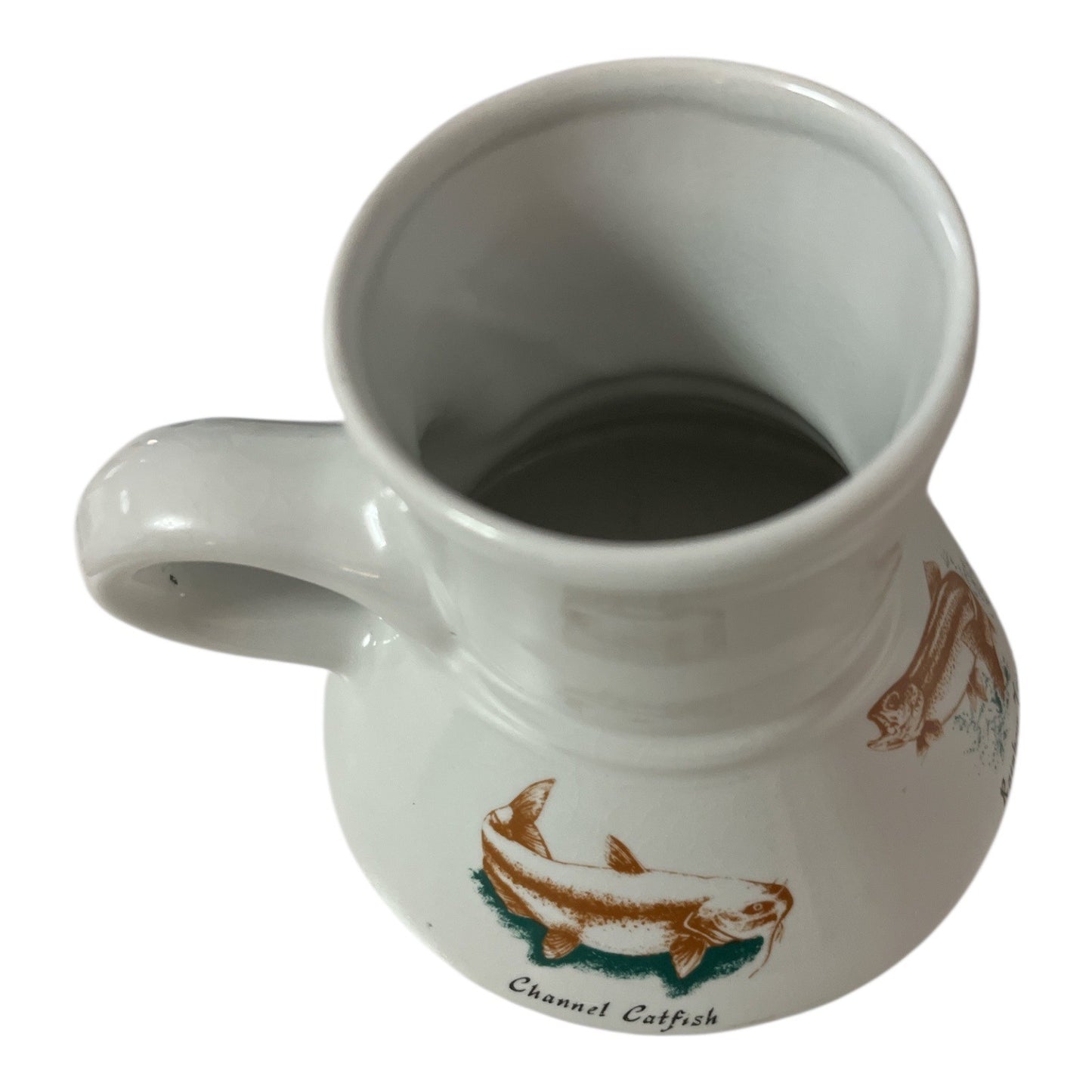 Vintage Bearly Surviving Fishing Mug Largemouth Bass Channel Catfish 1984