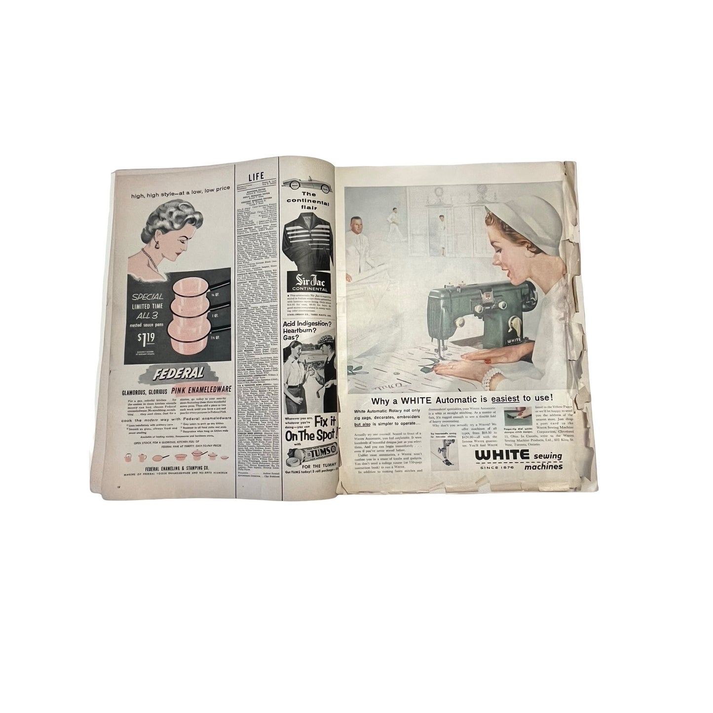 Vintage 1956 LIFE Magazine March 12 Eisenhower Cover Plymouth Lucky Strike Ads Mid Century Americana