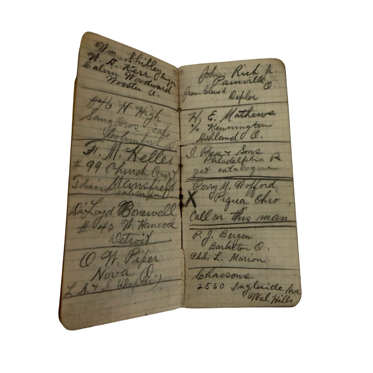 Antique 1901 Brohl & Appell Plumbing Heating Lighting Advertising Pocket Notebook