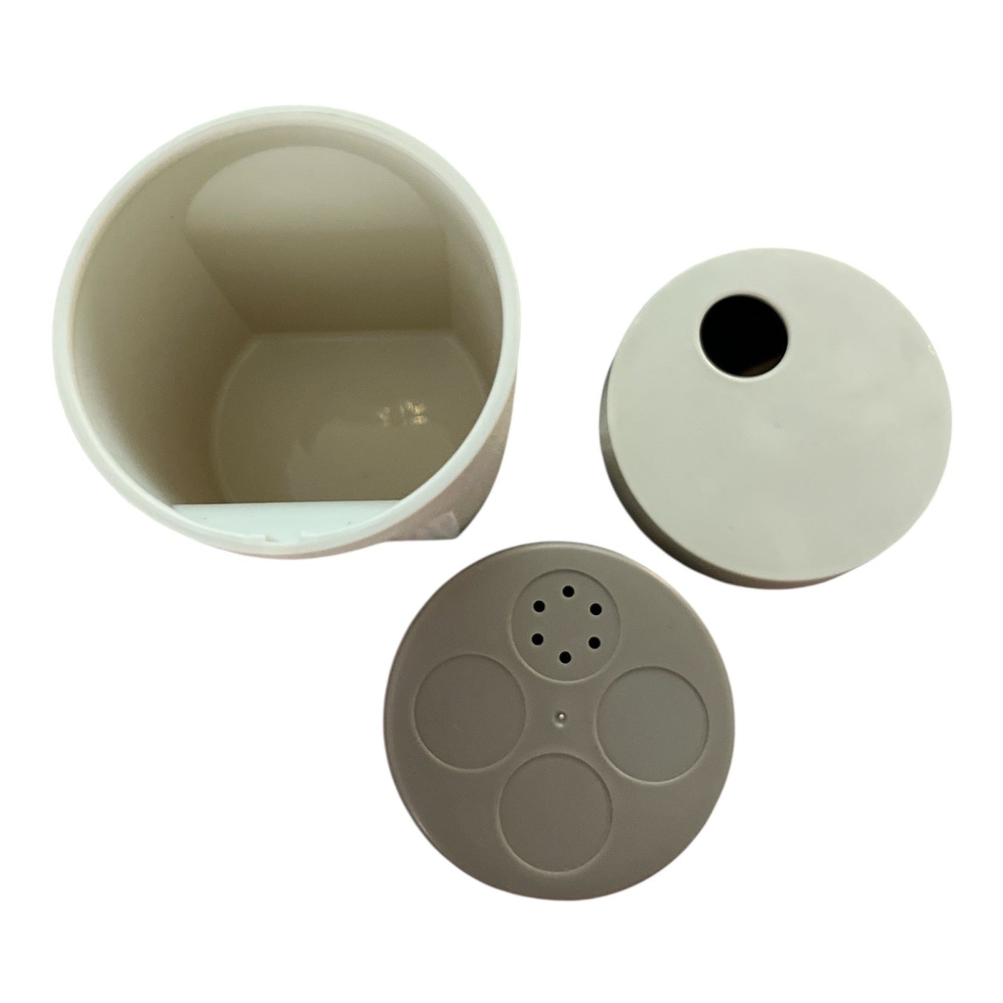 Vintage Tupperware Shaker Dispenser 1471-5 | Beige Modular Mate | 3-Piece Set | Made in USA