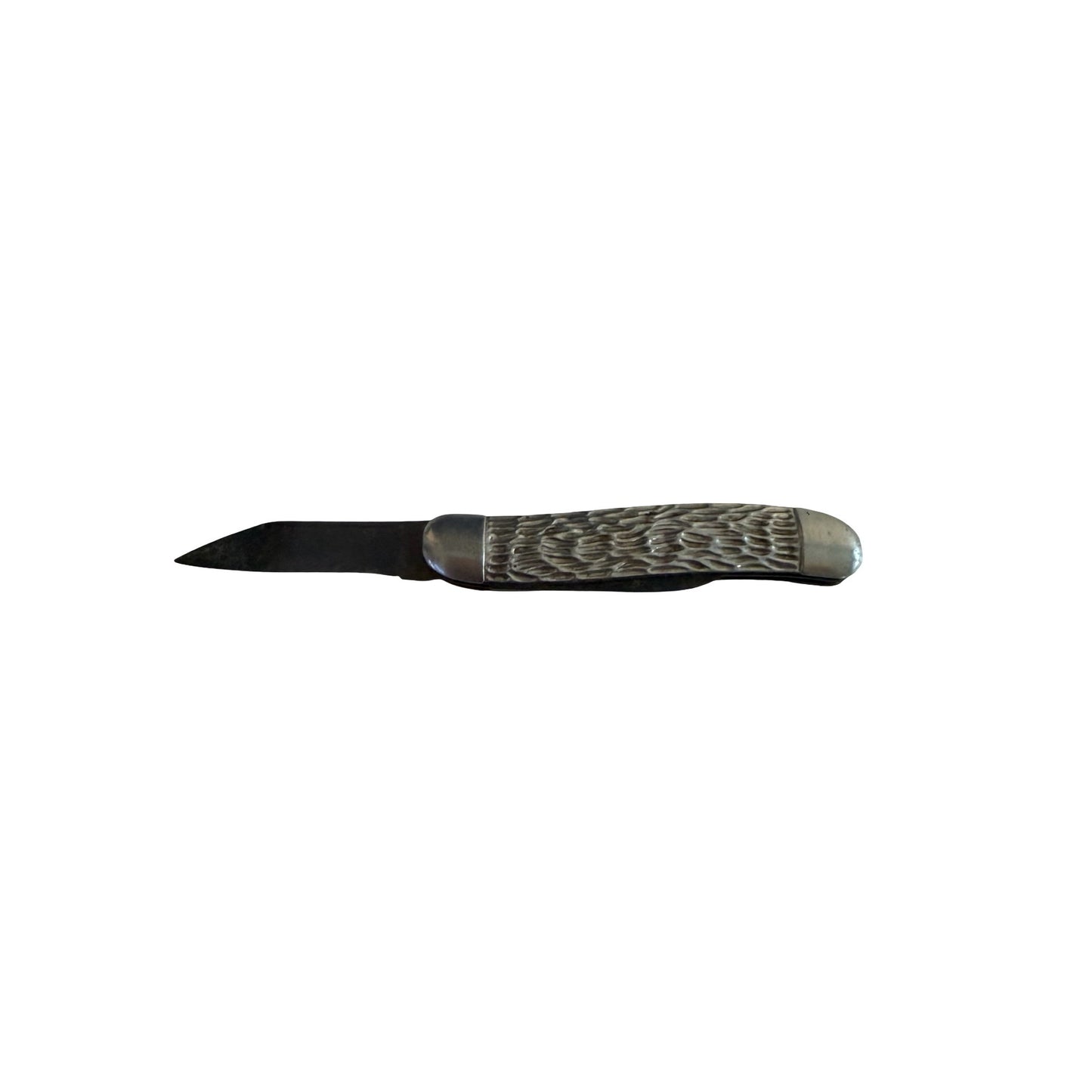 Vintage Hammer Brand USA Folding Pocket Knife Brown Jigged Handle Single Blade