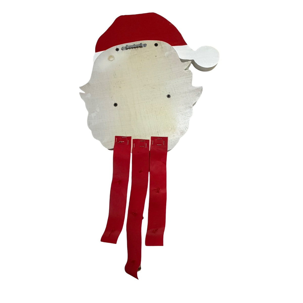 Handmade Hand Painted Wooden Santa Claus Christmas Wall Hanging Jingle Bells 24 Inch