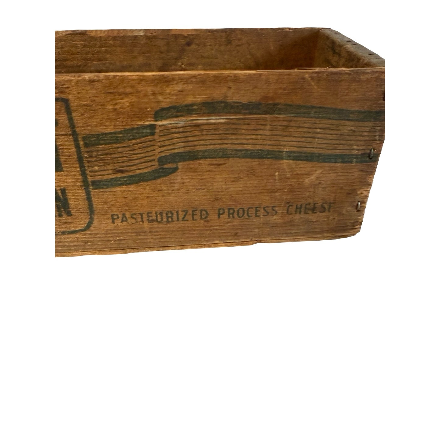 Vintage Kraft American Cheese Wooden Crate Box 5 Lb Advertising Farmhouse Storage