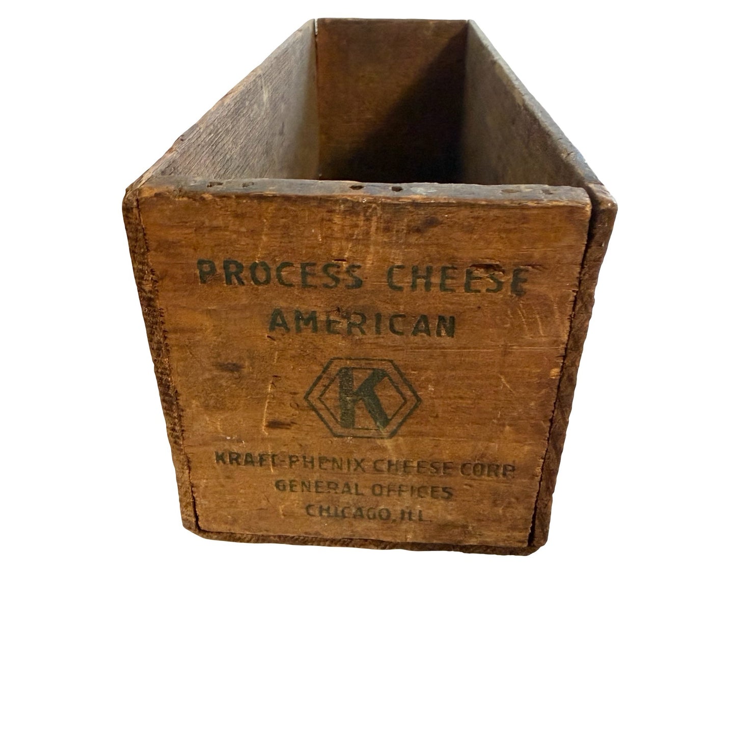 Vintage Kraft American Cheese Wooden Crate Box 5 Lb Advertising Farmhouse Storage