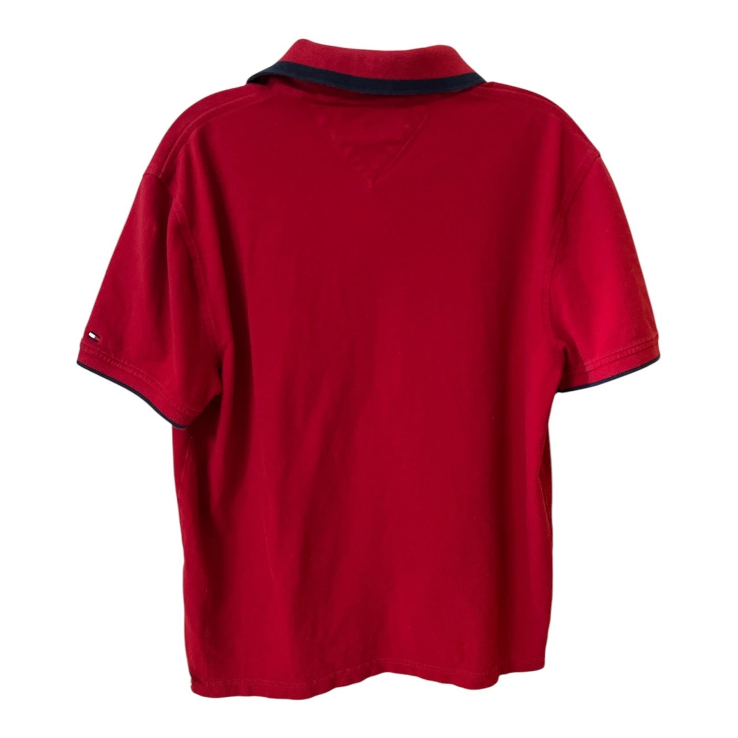 Tommy Hilfiger Men’s Red Polo Shirt Large Custom Fit Embroidered H Logo