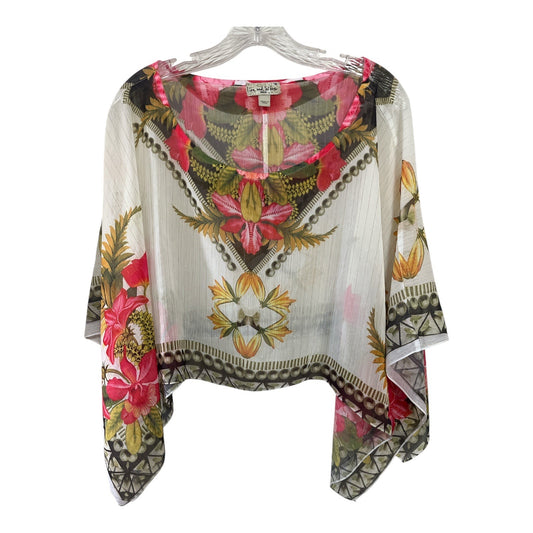 Live and Let Live Sheer Floral Poncho Top Women’s 1X