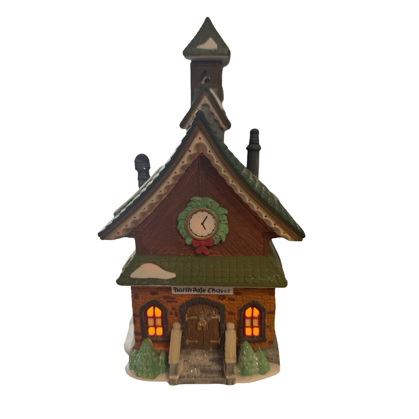 Department 56 North Pole Chapel Lighted Christmas Village Building 1993 North Pole Series