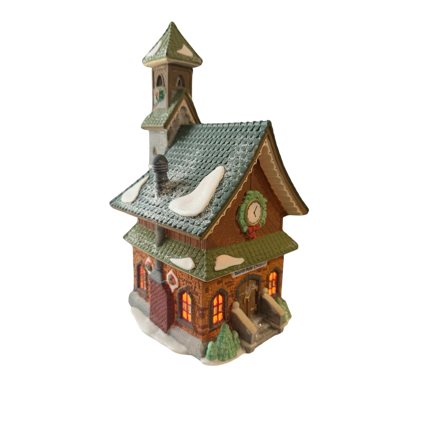 Department 56 North Pole Chapel Lighted Christmas Village Building 1993 North Pole Series