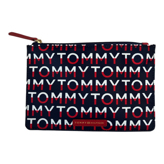 Tommy Hilfiger Cosmetic Bag – Navy Red White Logo Pouch – 6.25x9.25 – Zip Travel Makeup Case