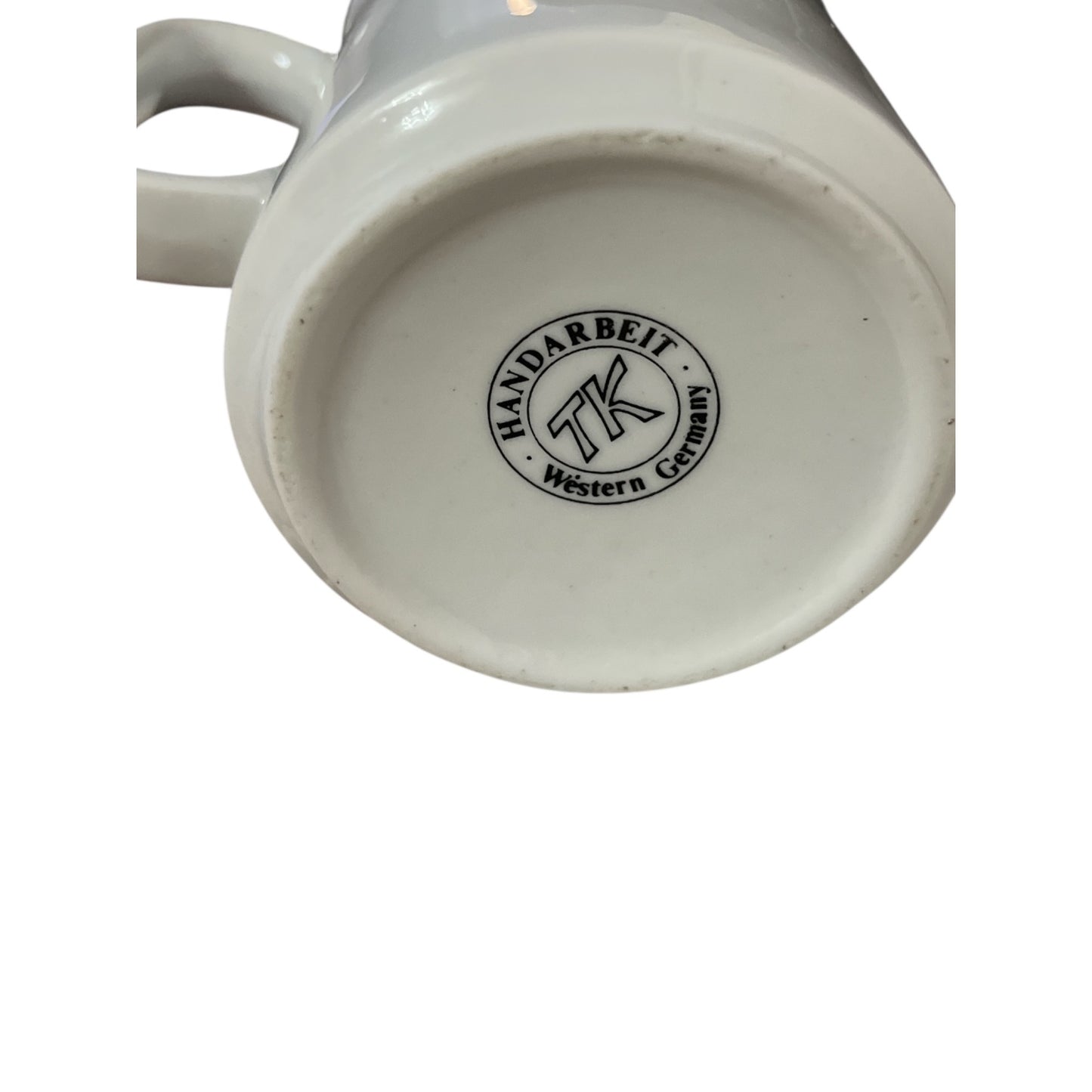 Vintage TK Handarbeit “Der Lieben Mutter” Floral Porcelain Mug – Western Germany