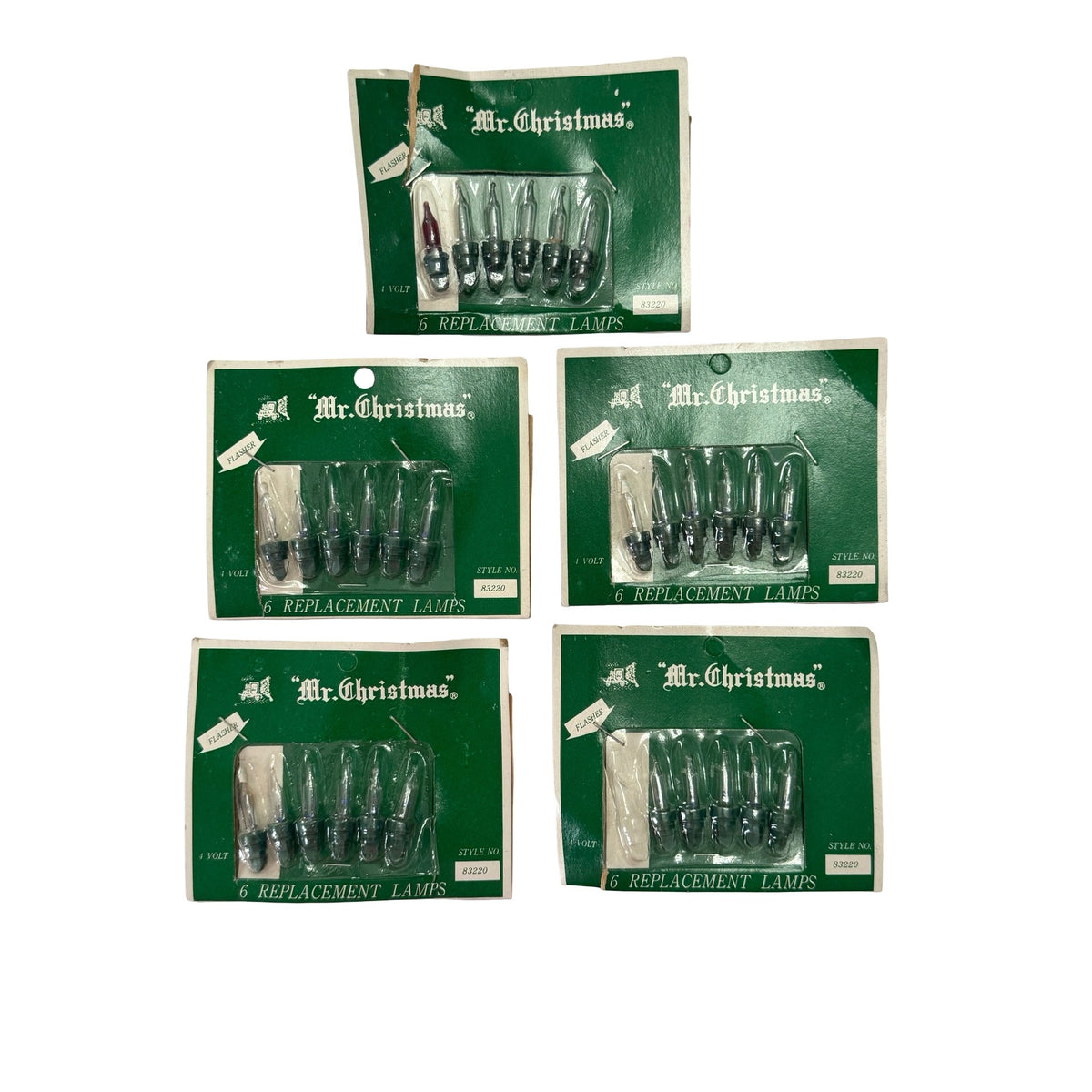 Vintage Mr Christmas 4V Replacement Light Bulbs Flasher Style 83220 NOS 30 Pieces