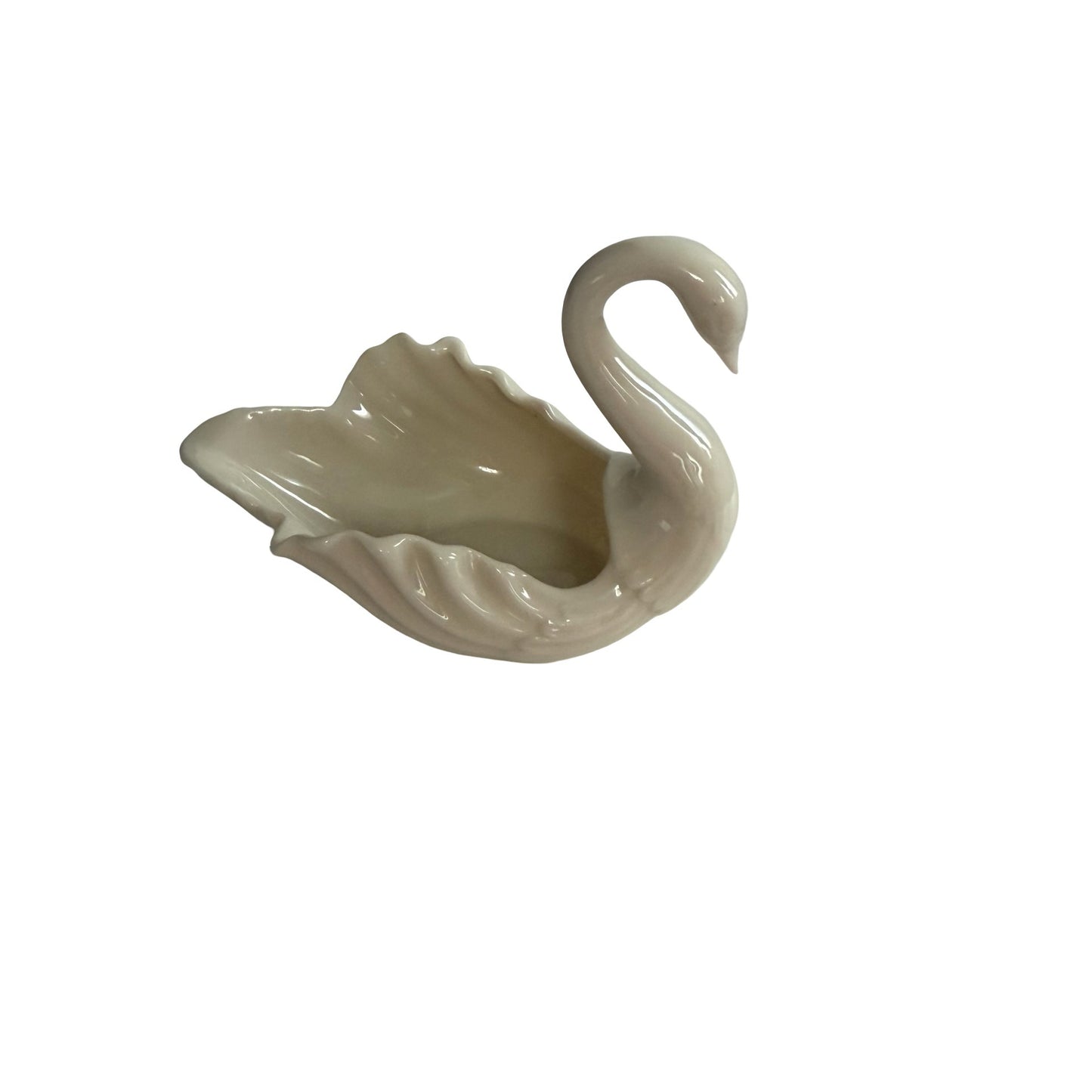 Lenox Ivory Swan Trinket Dish Porcelain Swan Candy Nut Ring Holder Made in USA