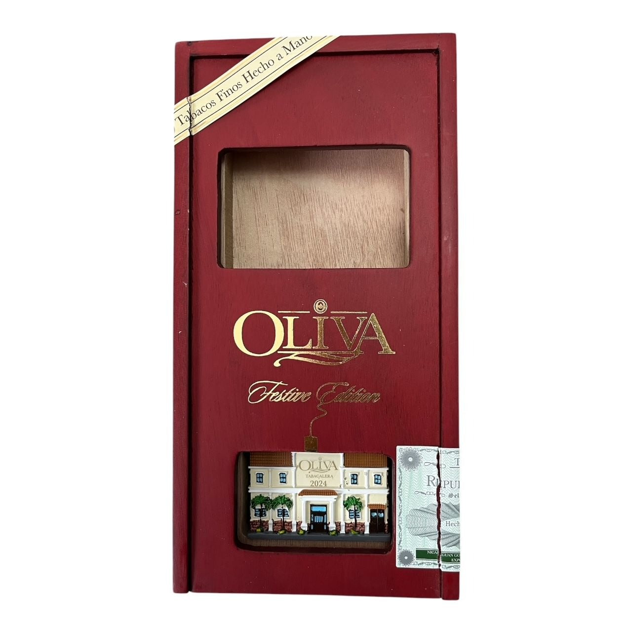 Oliva Festive Edition 2024 Cigar Box with Tabacalera Ornament – Handmade in Nicaragua