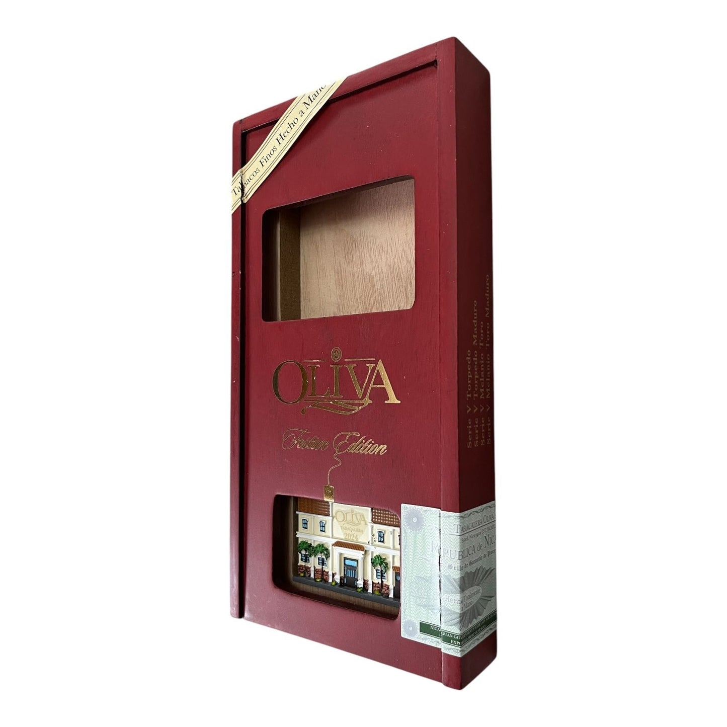 Oliva Festive Edition 2024 Cigar Box with Tabacalera Ornament – Handmade in Nicaragua
