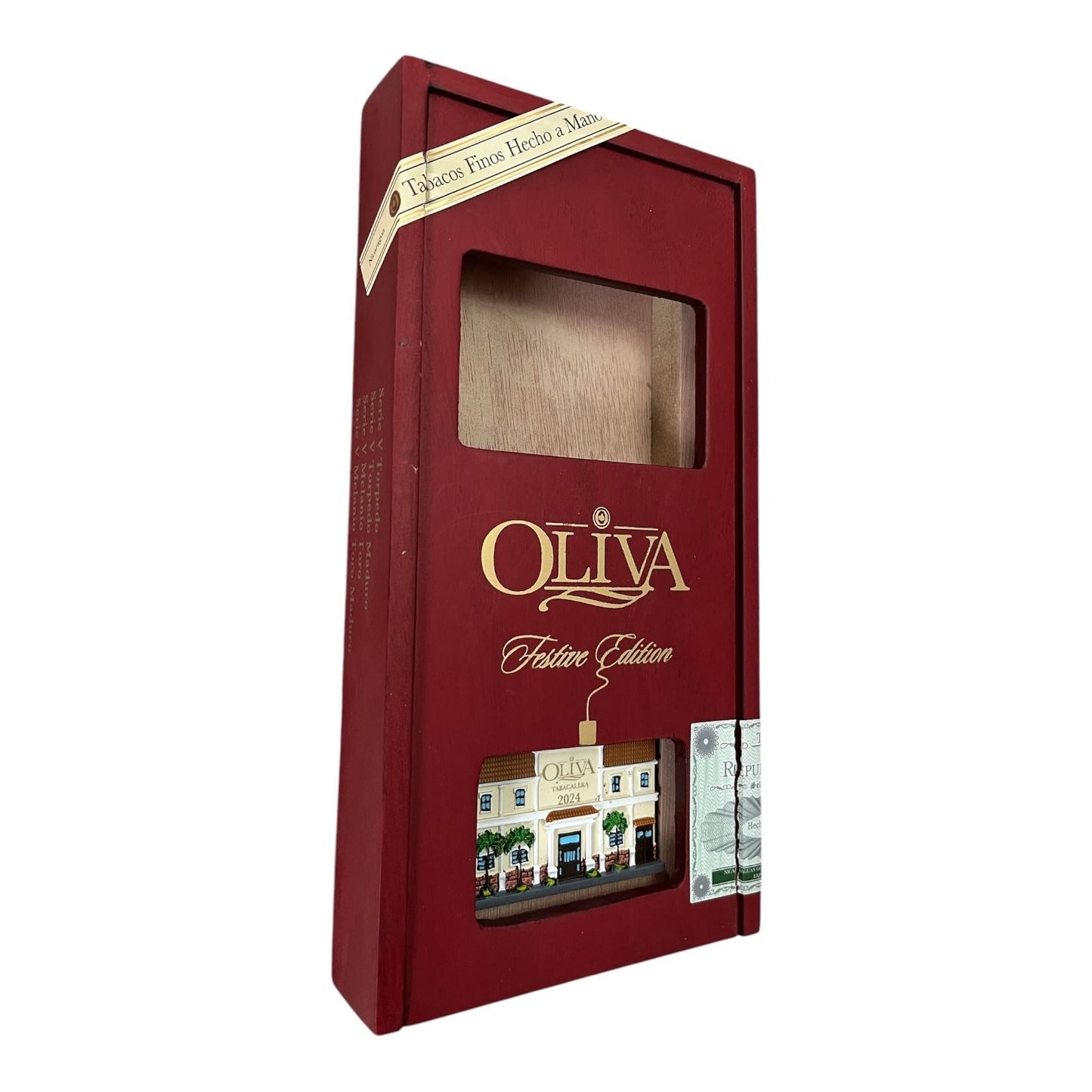 Oliva Festive Edition 2024 Cigar Box with Tabacalera Ornament – Handmade in Nicaragua