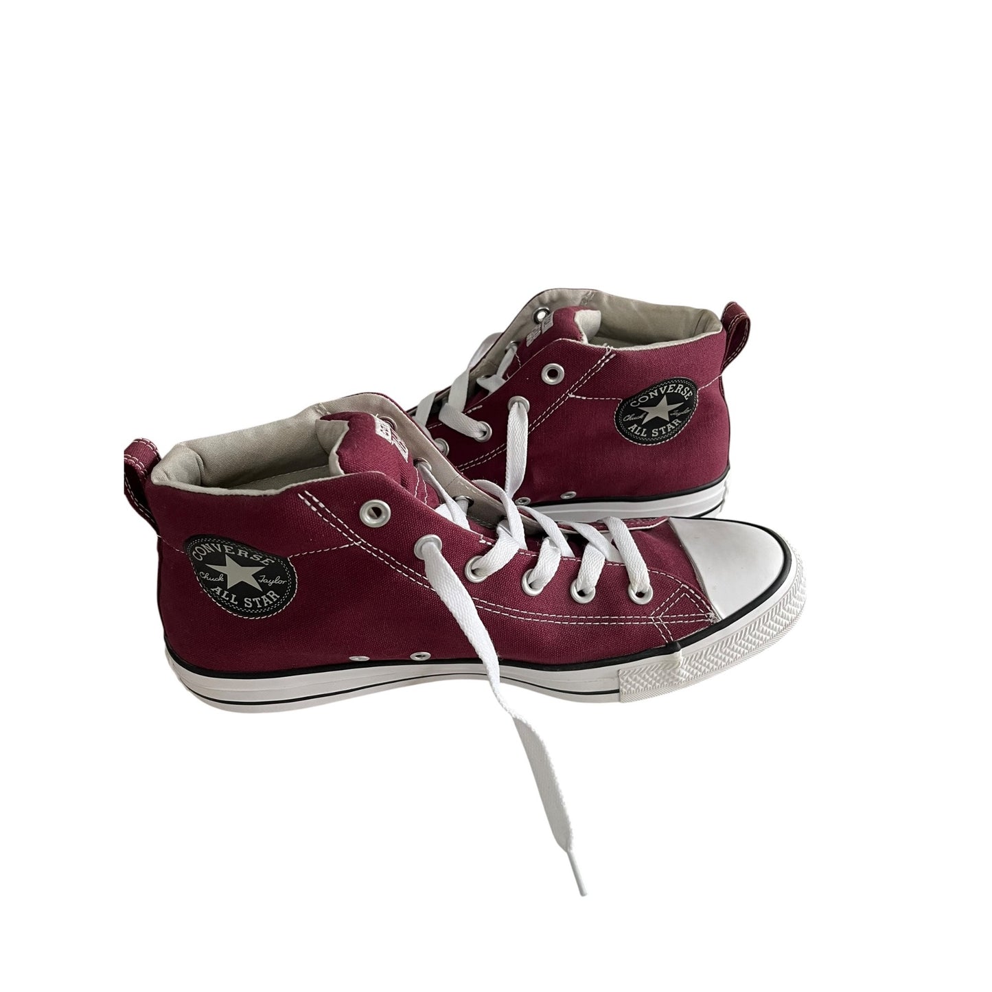 Converse Chuck Taylor All Star High Top Shoes Burgundy Canvas Mens 10 Womens 12