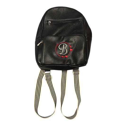 Jewell by Thirty-One Black Faux Leather Mini Backpack – Monogram B Logo