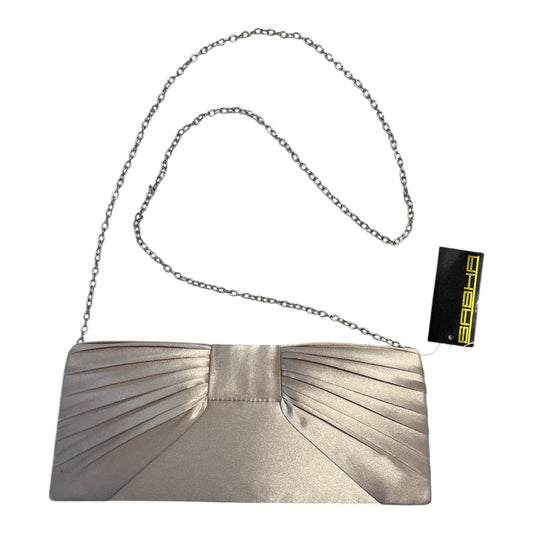 Sasha Champagne Satin Clutch Purse with Two Interchangeable Straps – New with Tags – 10"x4"x2"