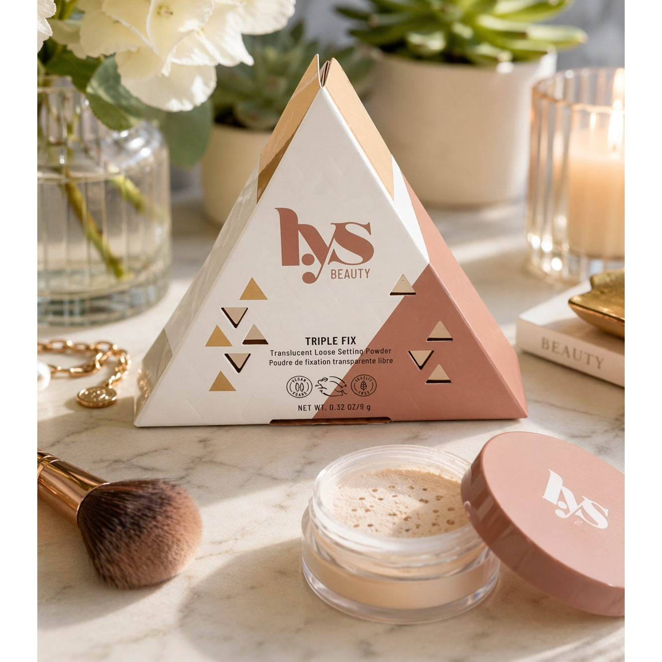 LYS Beauty Triple Fix Translucent Loose Setting Powder 0.32 oz