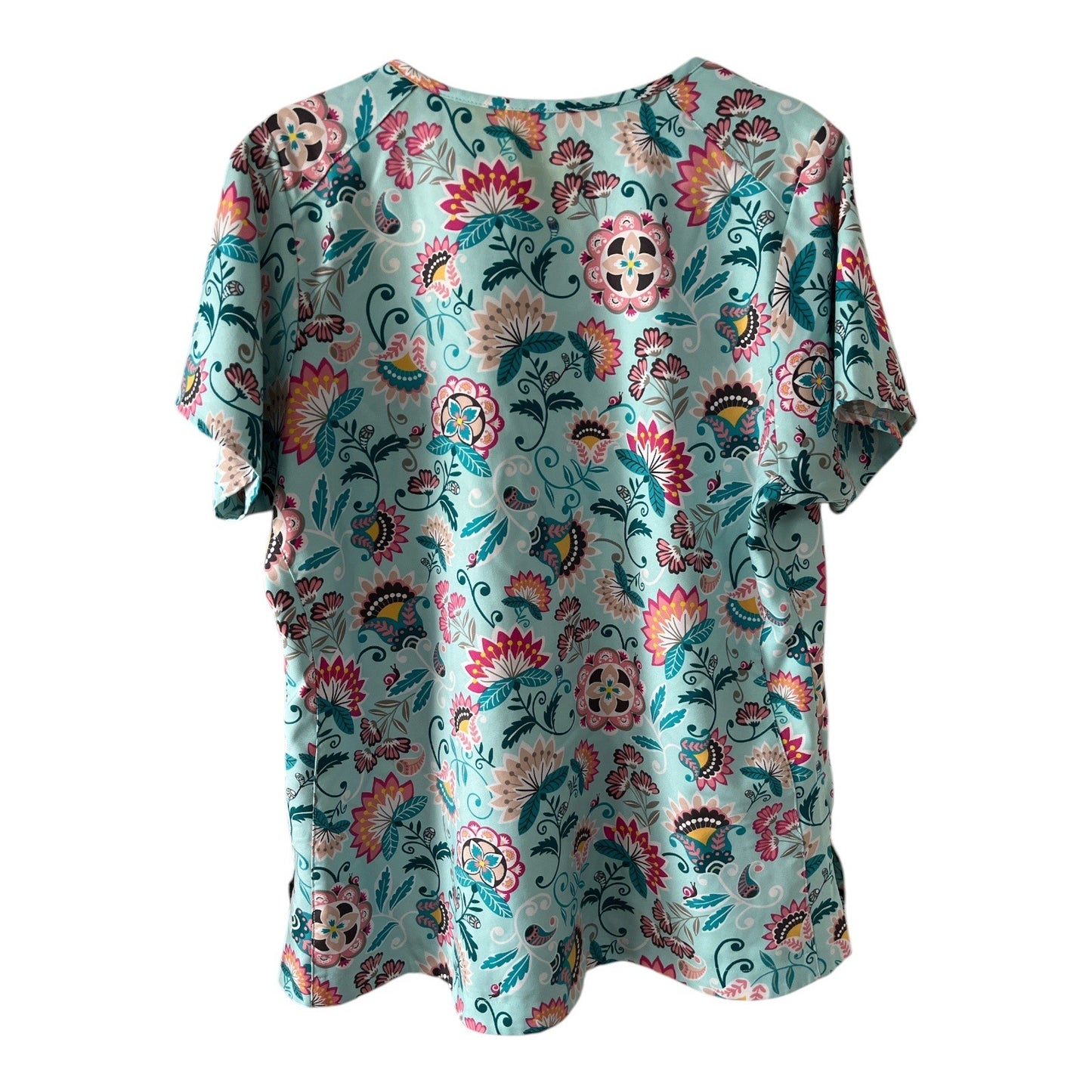 Vera Bradley Women’s Size L Scrub Top V6117 Floral Medallion Pattern