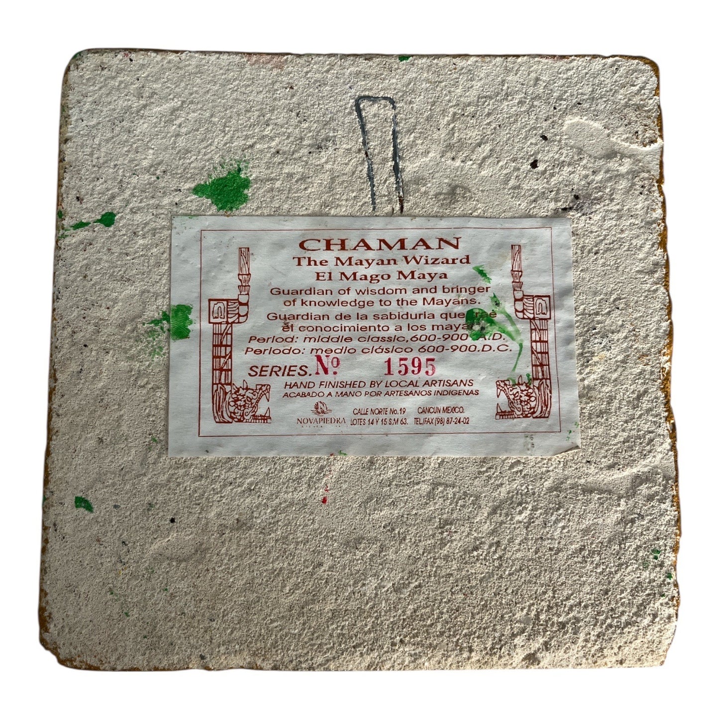 Vintage Mayan Shaman Wall Plaque El Mago Maya Hand Finished Mexico 5.5”