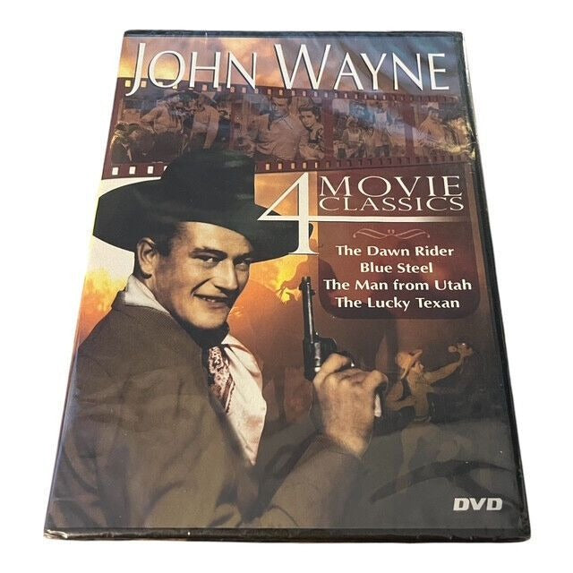 John Wayne 4 Movie Classics DVD The Dawn Rider Blue Steel Lucky Texan Man From Utah