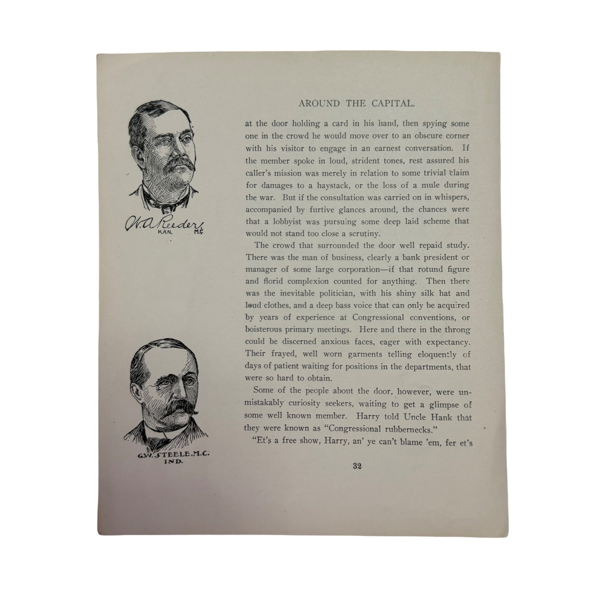 Antique 1902 Thomas Fleming Political Caricature Prints Congress Satire 3 Sheets