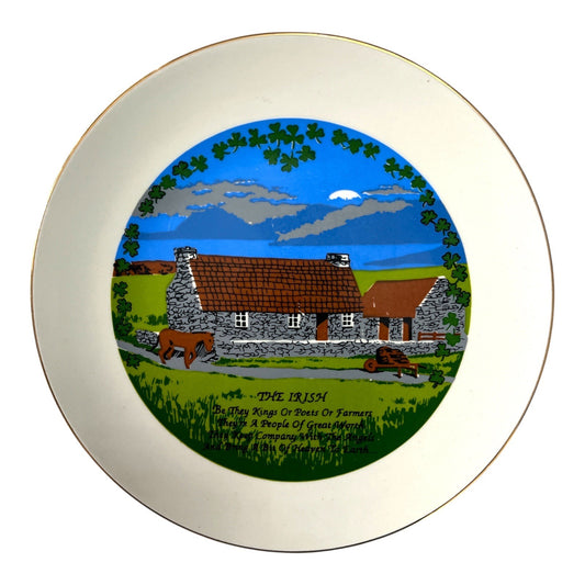 Erin Originals by Arthur Moloney Limited Edition Decorative Plate – The Irish Cottage Scene