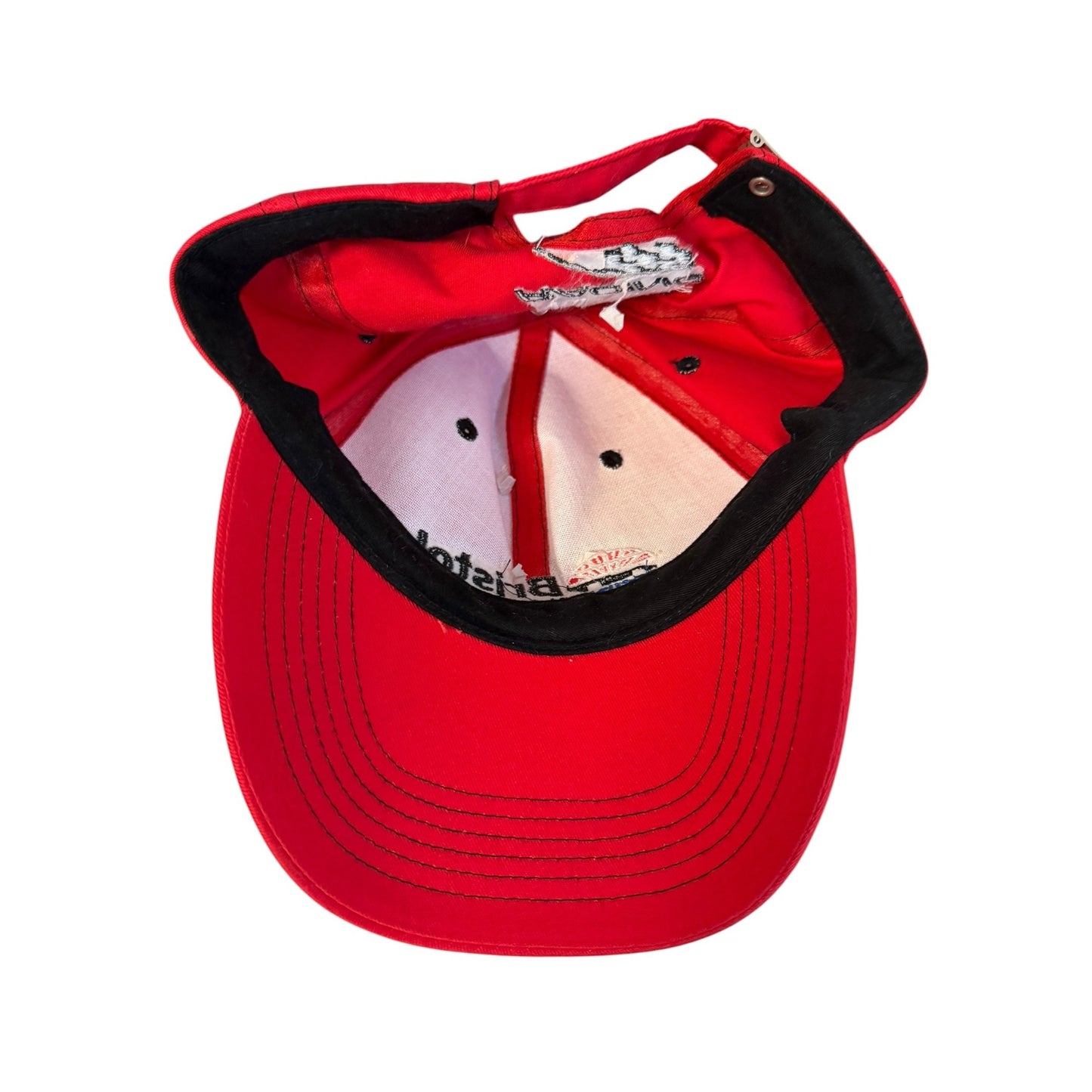 Vintage Bristol Motor Speedway Valvoline Racing Red Strapback Hat NASCAR Cap