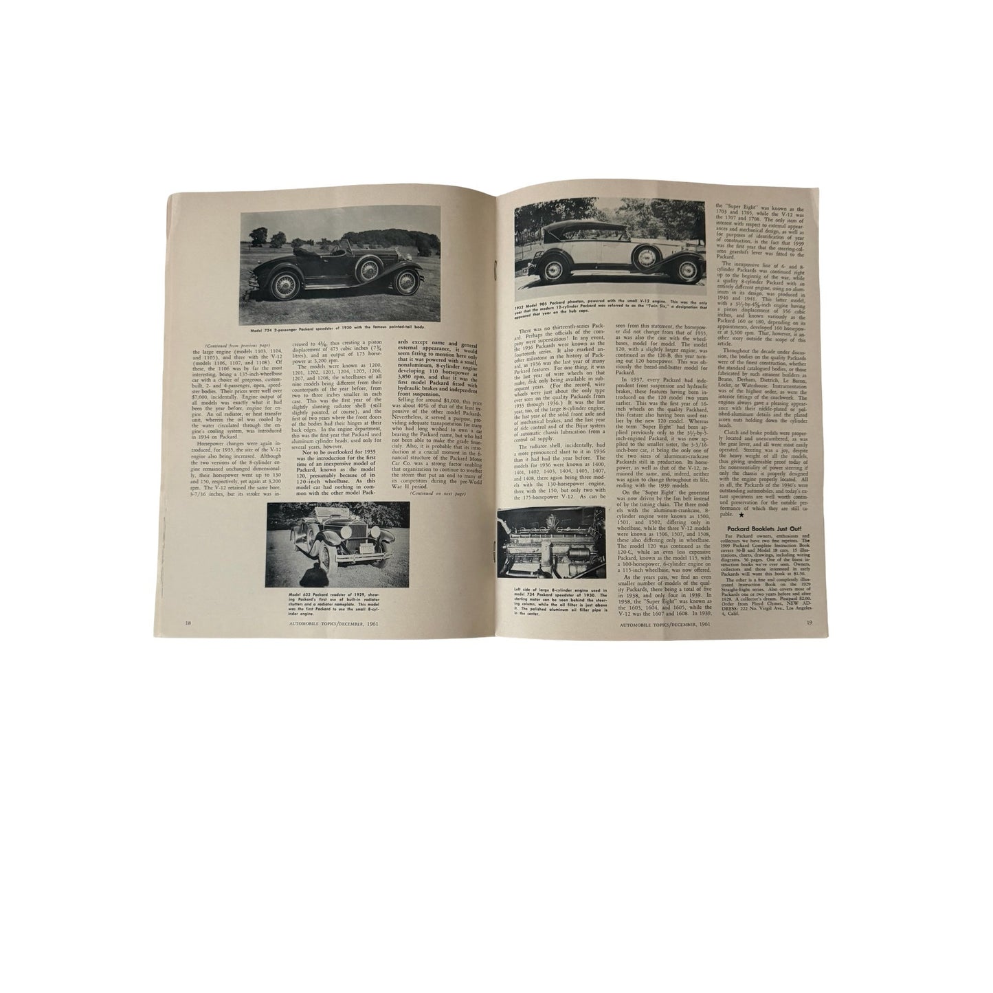 Floyd Clymer's Automobile Topics Magazine December 1961 Mercedes-Benz Studebaker VW