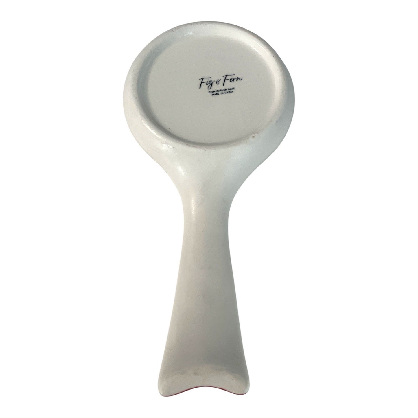 Fig & Fern Bee Kind Ceramic Spoon Rest White Red Farmhouse Kitchen