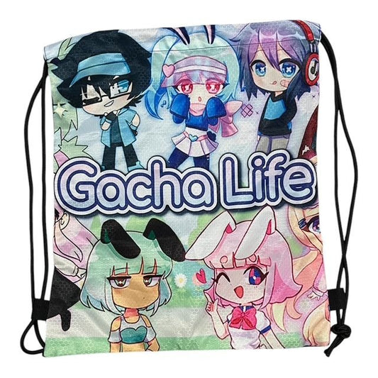 Gacha Life Unisex Drawstring Bag – 3D Print Lightweight Daypack/Gym Bag, 16.5" x 19.6"