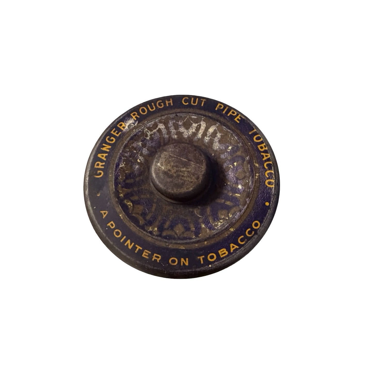 Vintage Granger Rough Cut Pipe Tobacco Tin Pointer Dog Advertising Canister Liggett Myers